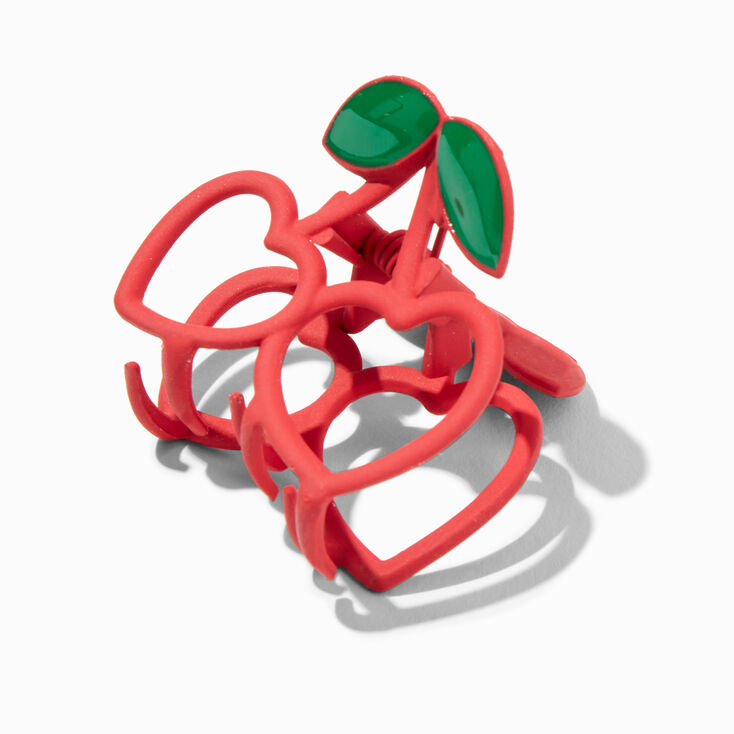 Red Cherry Cutout Hair Claw,