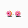 C LUXE by Claire&#39;s Sterling Silver Post Pink Sprinkles Donut Stud Earrings,