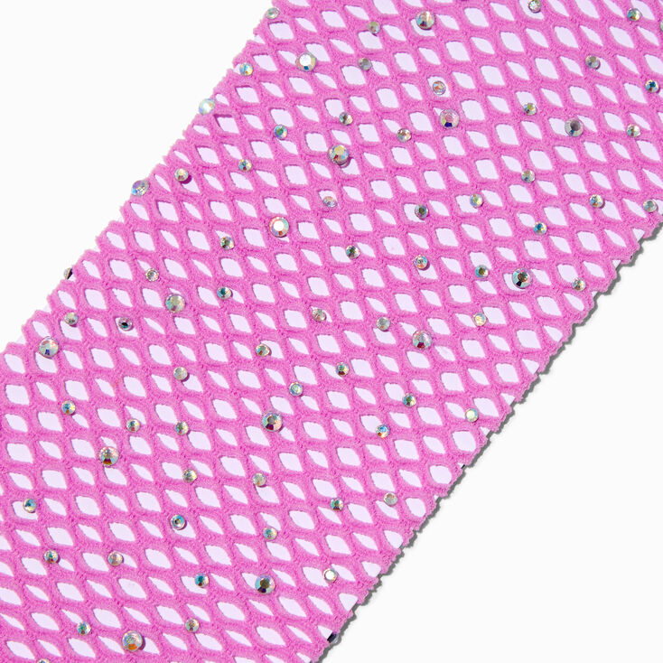 Mitaines en r&eacute;sille strass lavande,