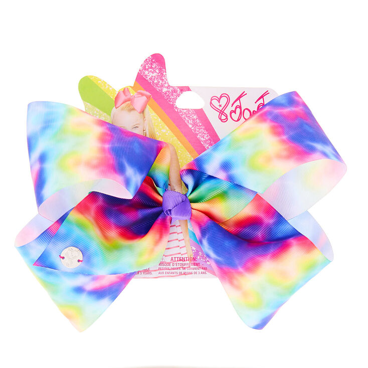 Jojo Siwa Large Rainbow Tie Dye Hair Bow Claire S Jojo Siwa Large Rainbow Tie Dye Hair Bow