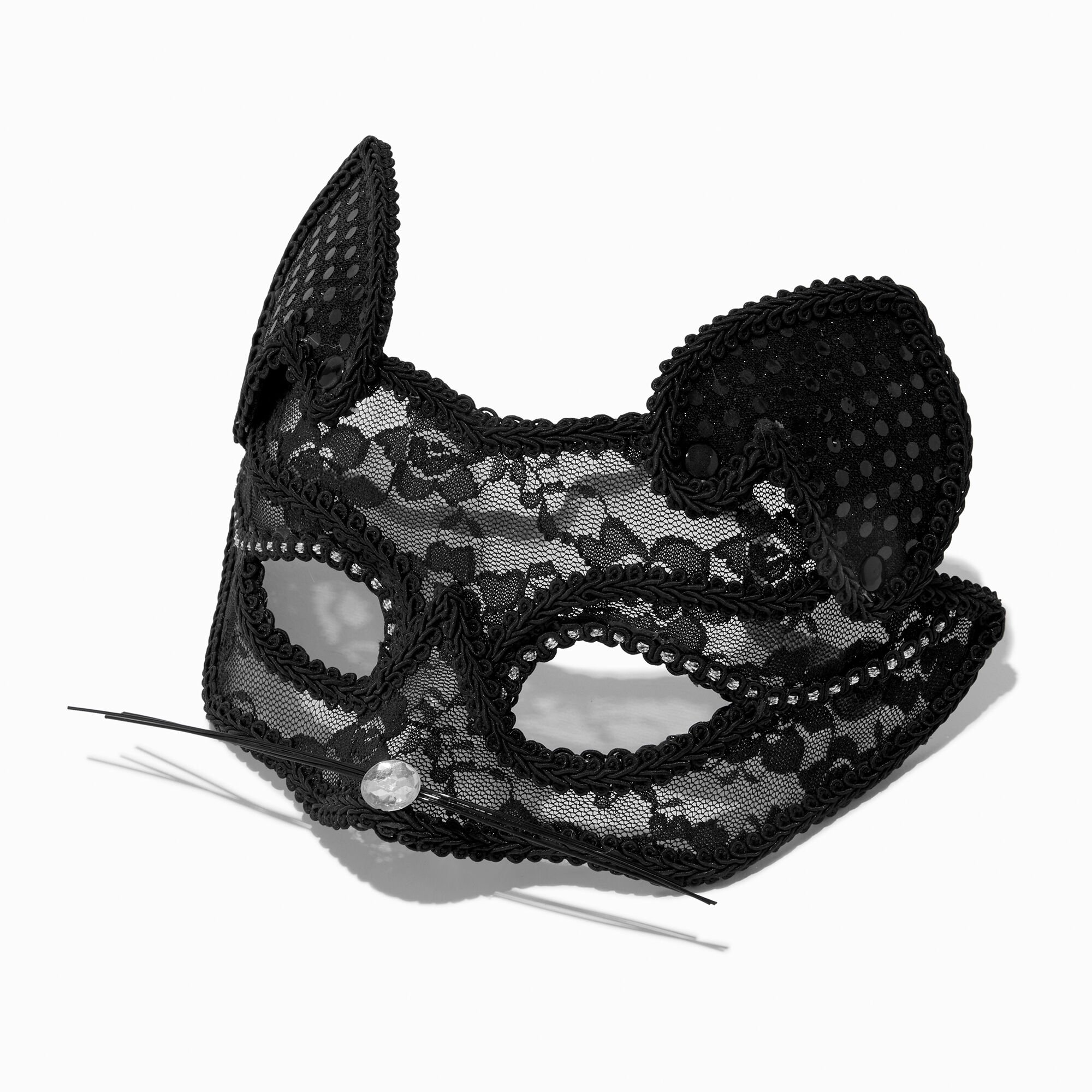 Black Cat Lace Mask,