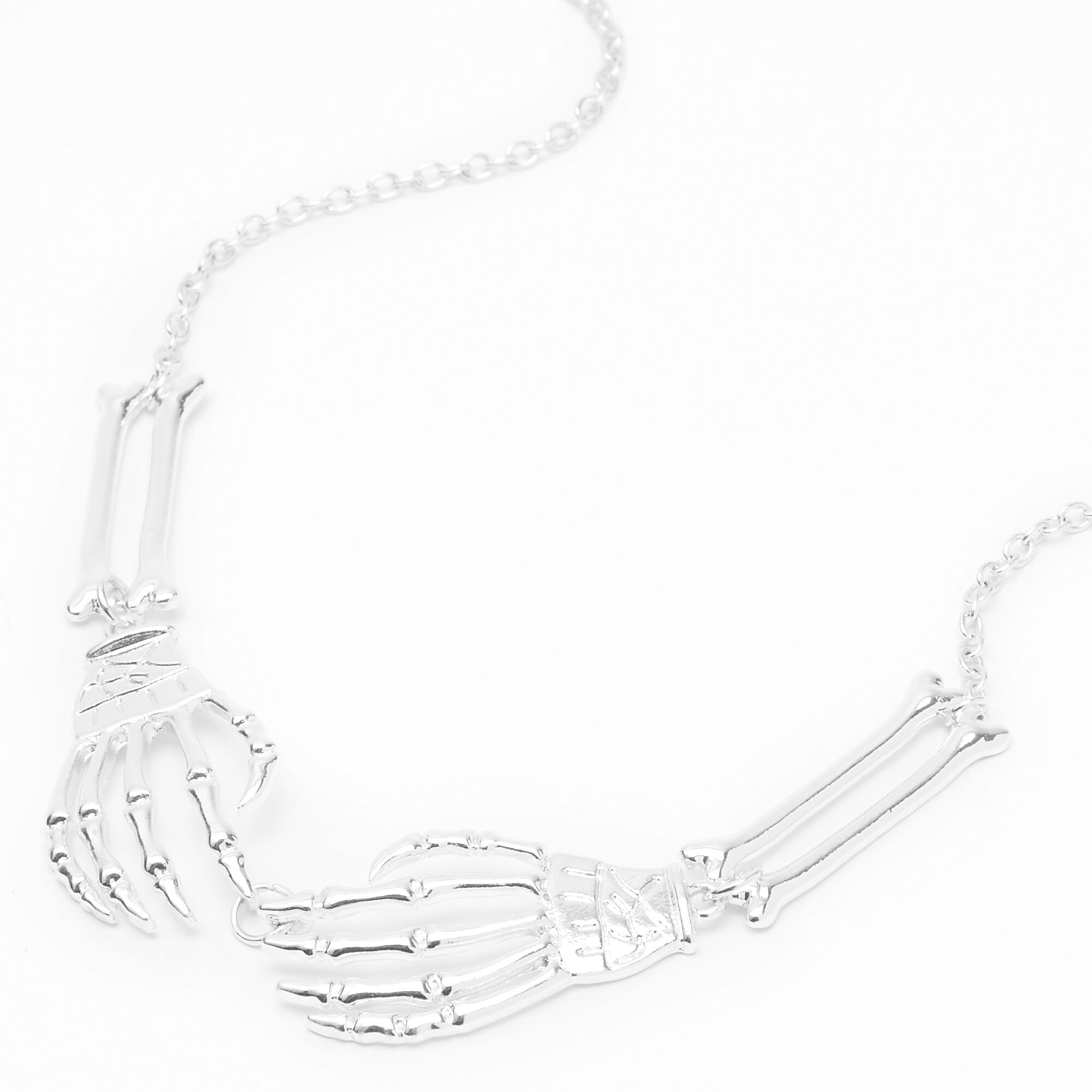 Skeleton hand necklace sale