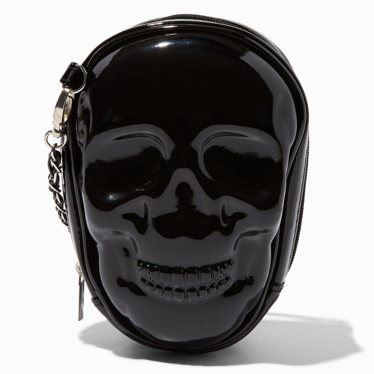 Studs Decorated Black Plush Bone-Shaped Bag