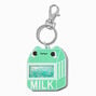 Frogy Milkshake Carton Water-Filled Glitter Keychain,