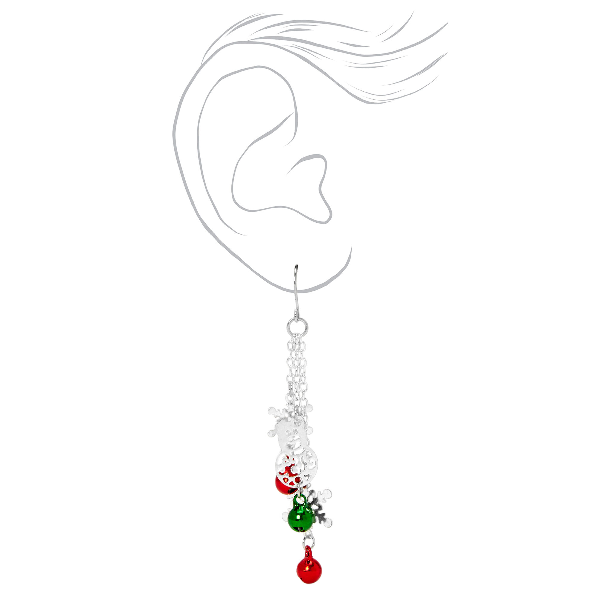 Claire's snowflake store earrings