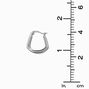 C LUXE by Claire&#39;s Sterling Silver 14mm Fancy Hoop Earrings,