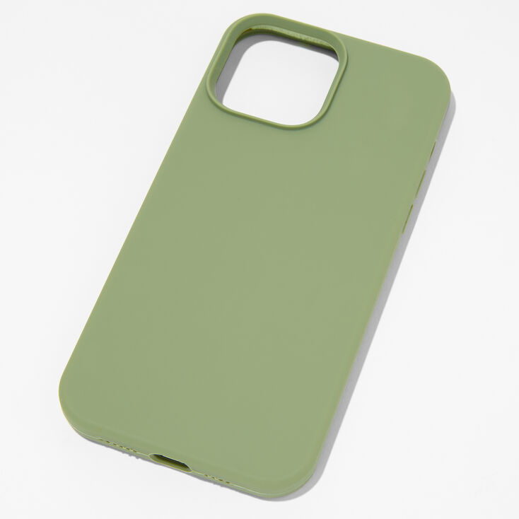 Solid Sage Green Silicone Phone Case - Fits iPhone&reg; 13 Pro Max,