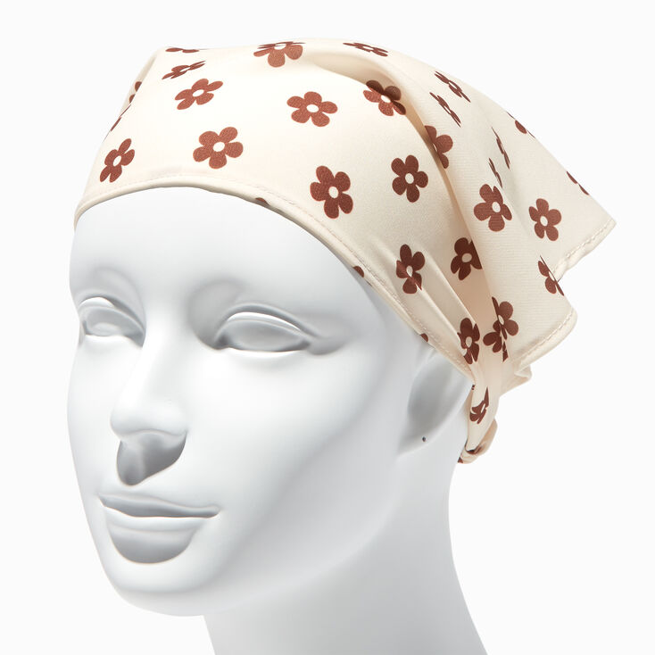 Ivory Daisy Groovy Head Scarf,
