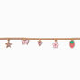 Gold-tone Strawberry Charm Curb Bracelet,