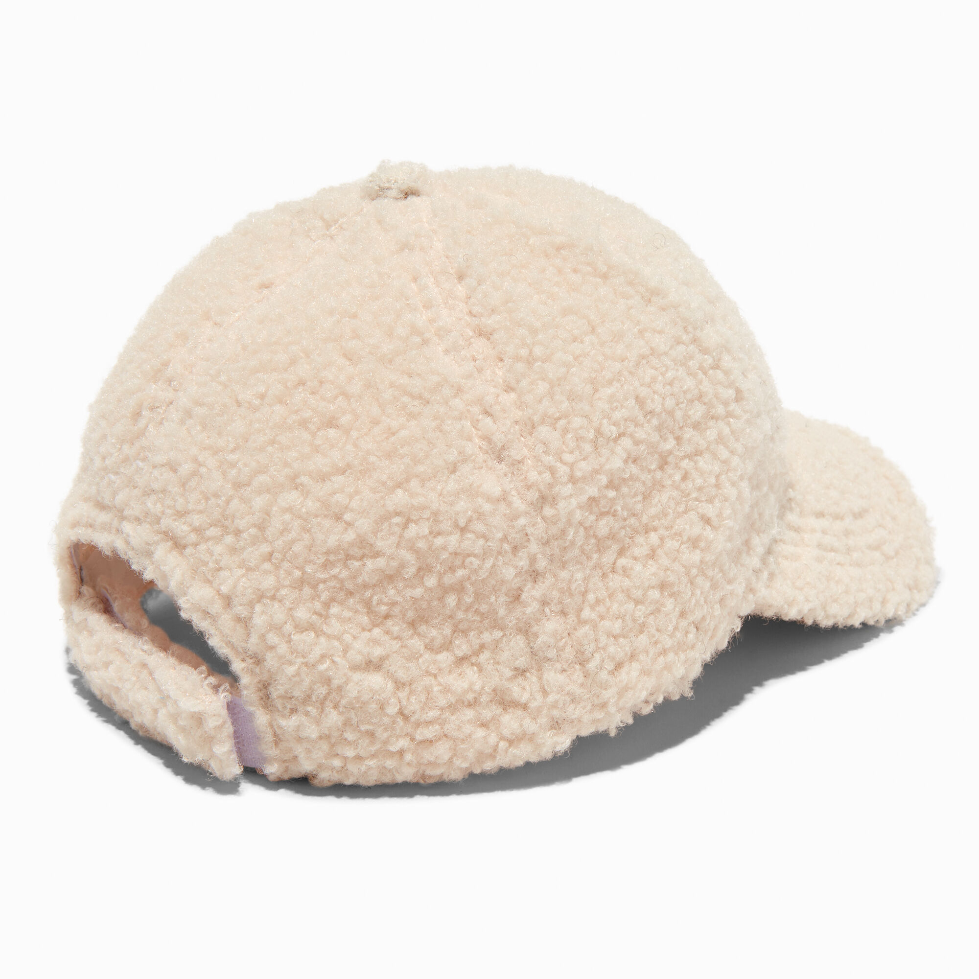 Cream Sherpa Baseball-Style Hat,