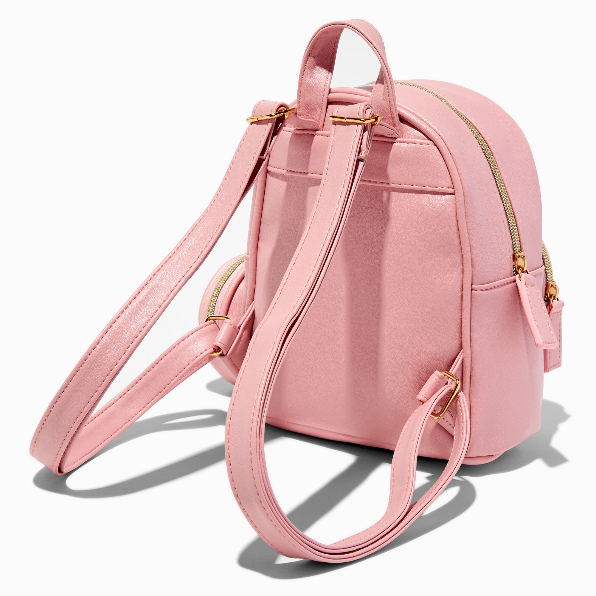 Blush pink leather sales backpack