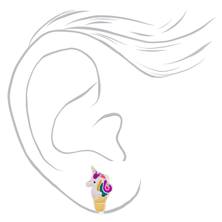 Silver Magical Treats Clip-On Earrings - Rainbow, 3 Pack,
