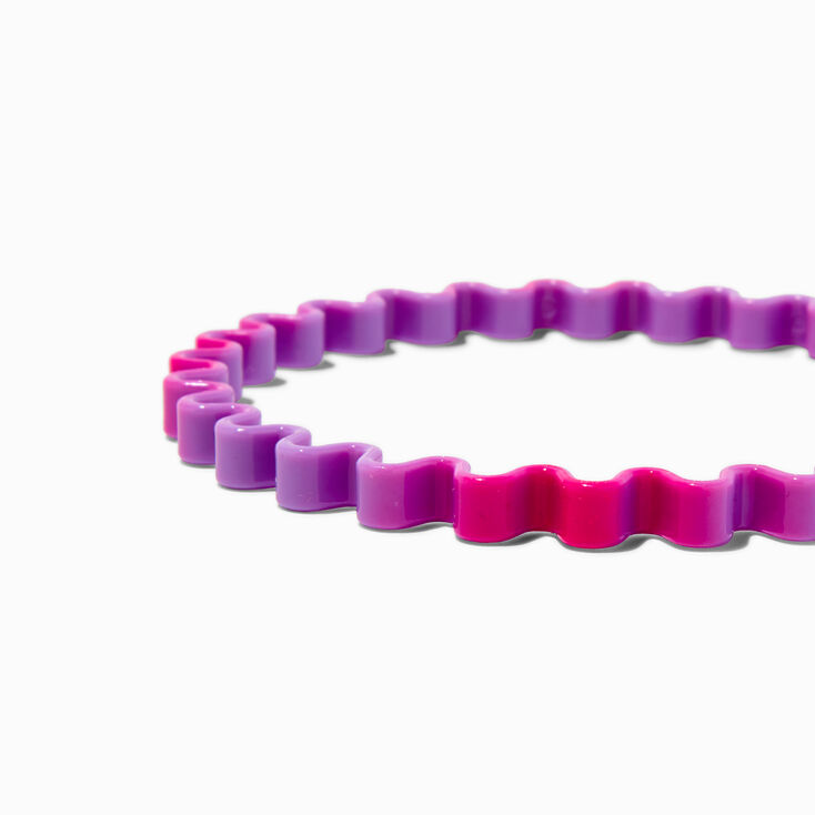 Purple &amp; Blue Zig Zag Headbands - 2 Pack,