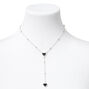 Black &amp; Silver Heart 20&quot; Chain Necklace,