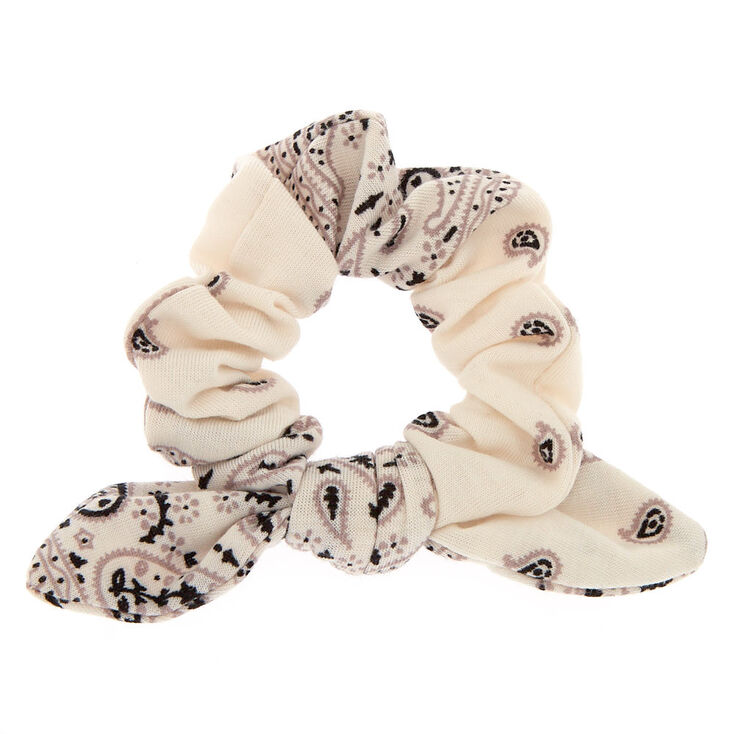 Claire's Chouchou à nœud noué style bandana - Blanc