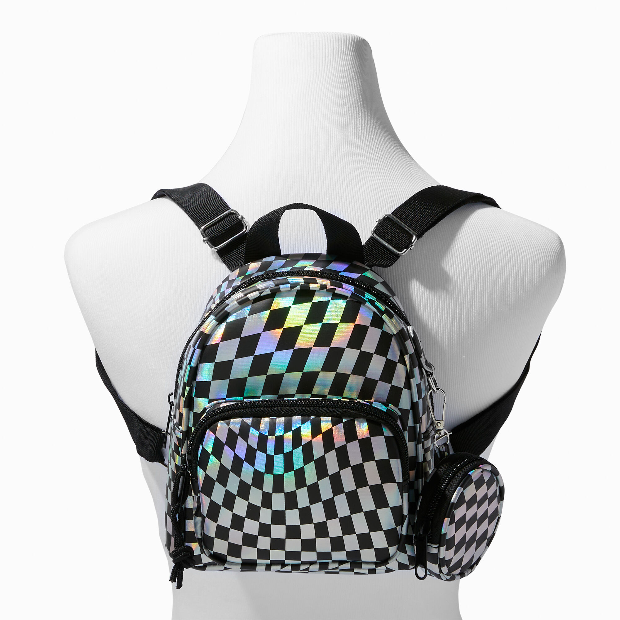 Holographic Checkerboard Small Backpack,