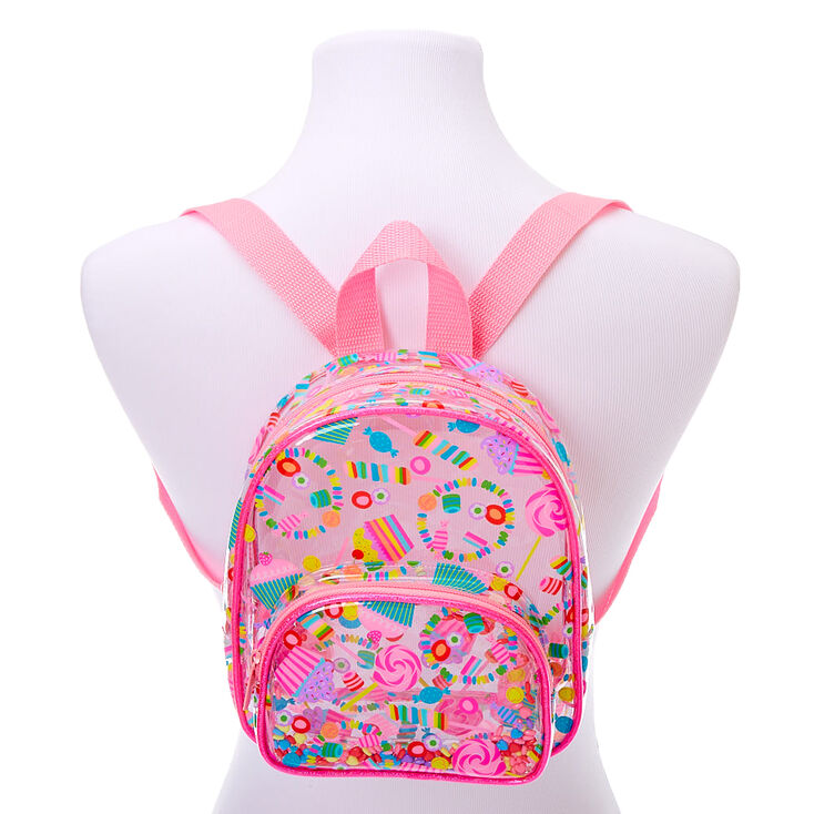 Claire&#39;s Club Transparent Sweet Treats Small Backpack - Pink,