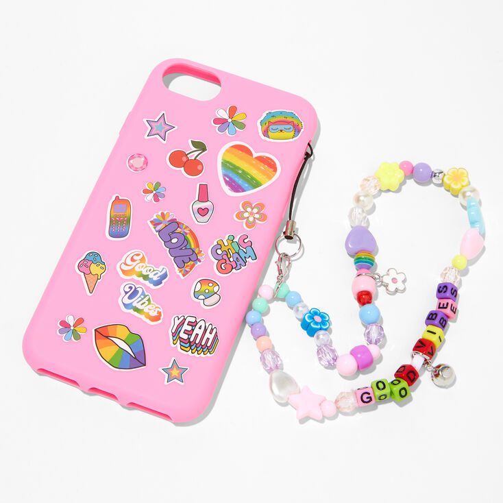 Pink Y2K Protective Phone Case with Lanyard - Fits iPhone&reg; 6/7/8/SE,