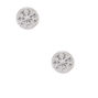 Sterling Silver Cubic Zirconia 6MM Bezel Stud Earrings,
