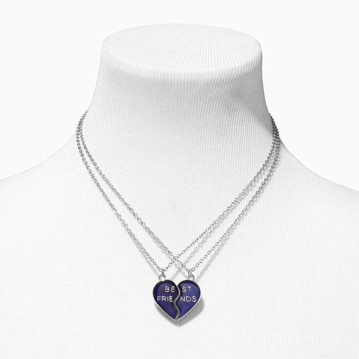 Best Friends Mood Split Heart Necklaces &#40;2 Pack&#41;,