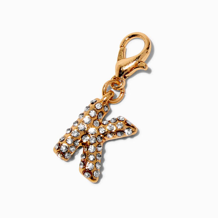 T H E M E x Claire&#39;s Gold-tone K Initial Charm,