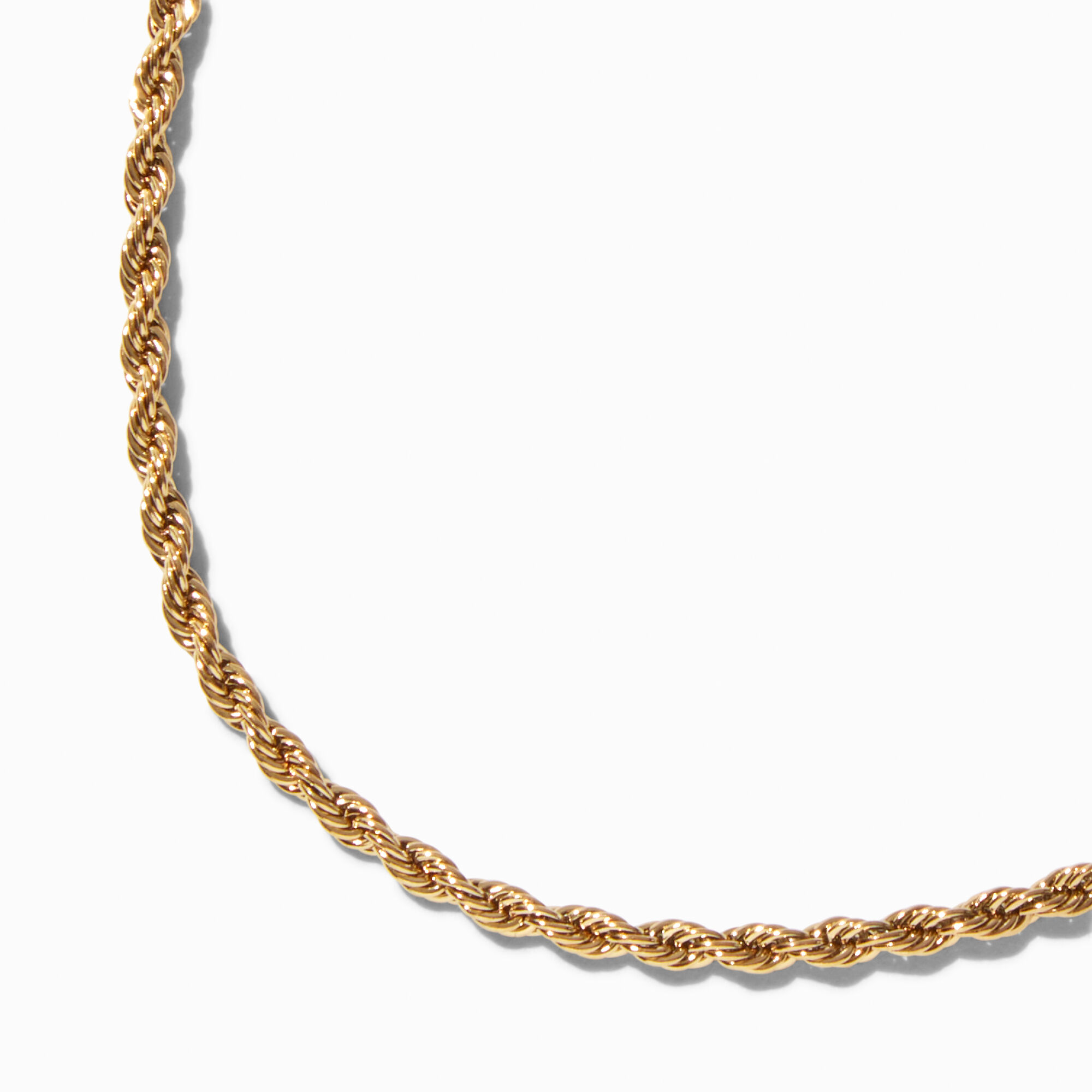 Gold-tone Stainless Steel Twisted Chain Bracelet,