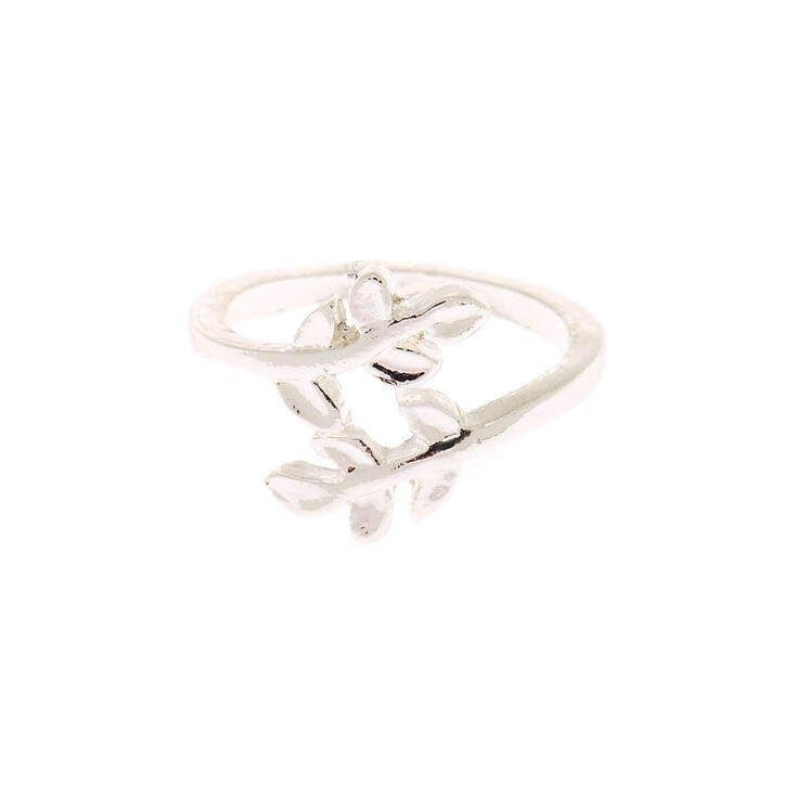 Silver Leaf Midi Ring,