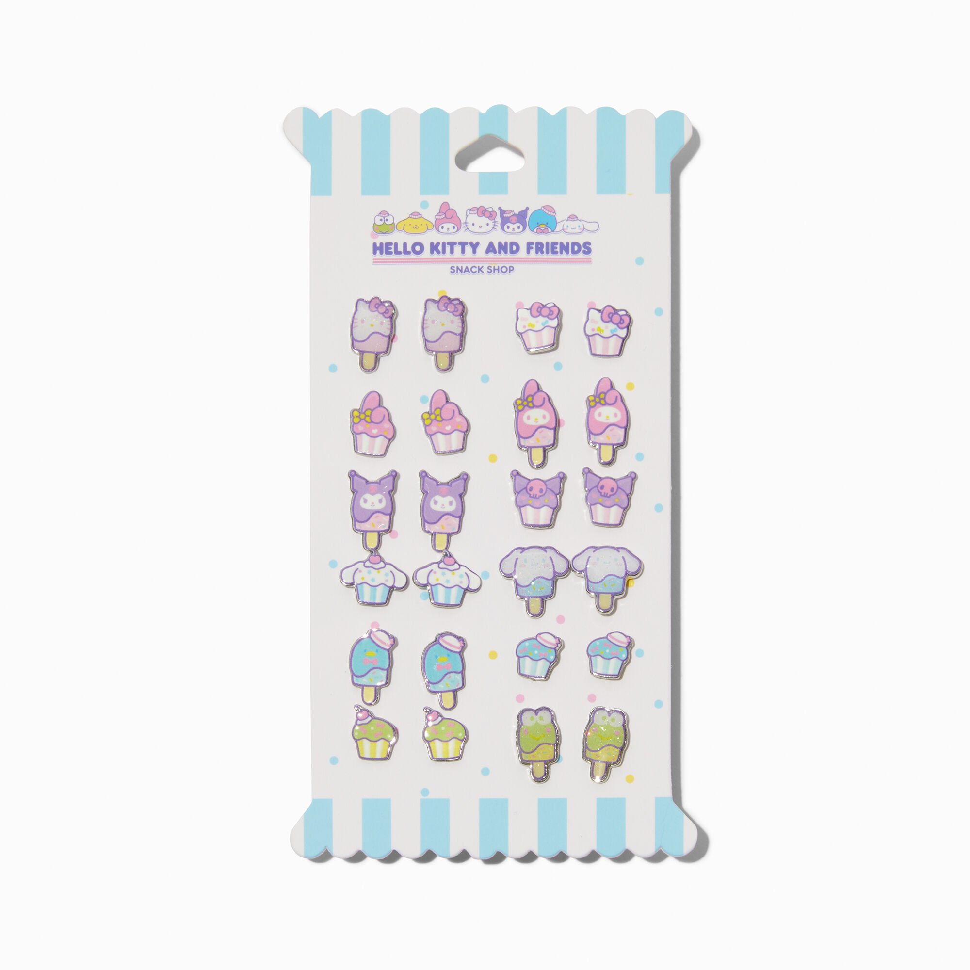 Clous d’oreilles Boutique de snacks Hello Kitty® And Friends - Lot de 12,