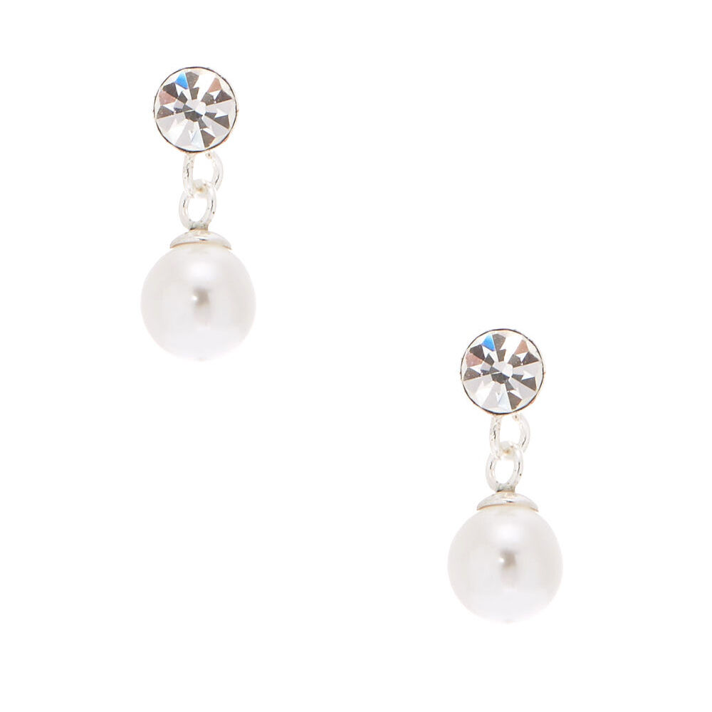 Claire's hot sale pearl earrings