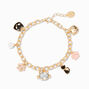 Black Cat Gold-tone Charm Bracelet,