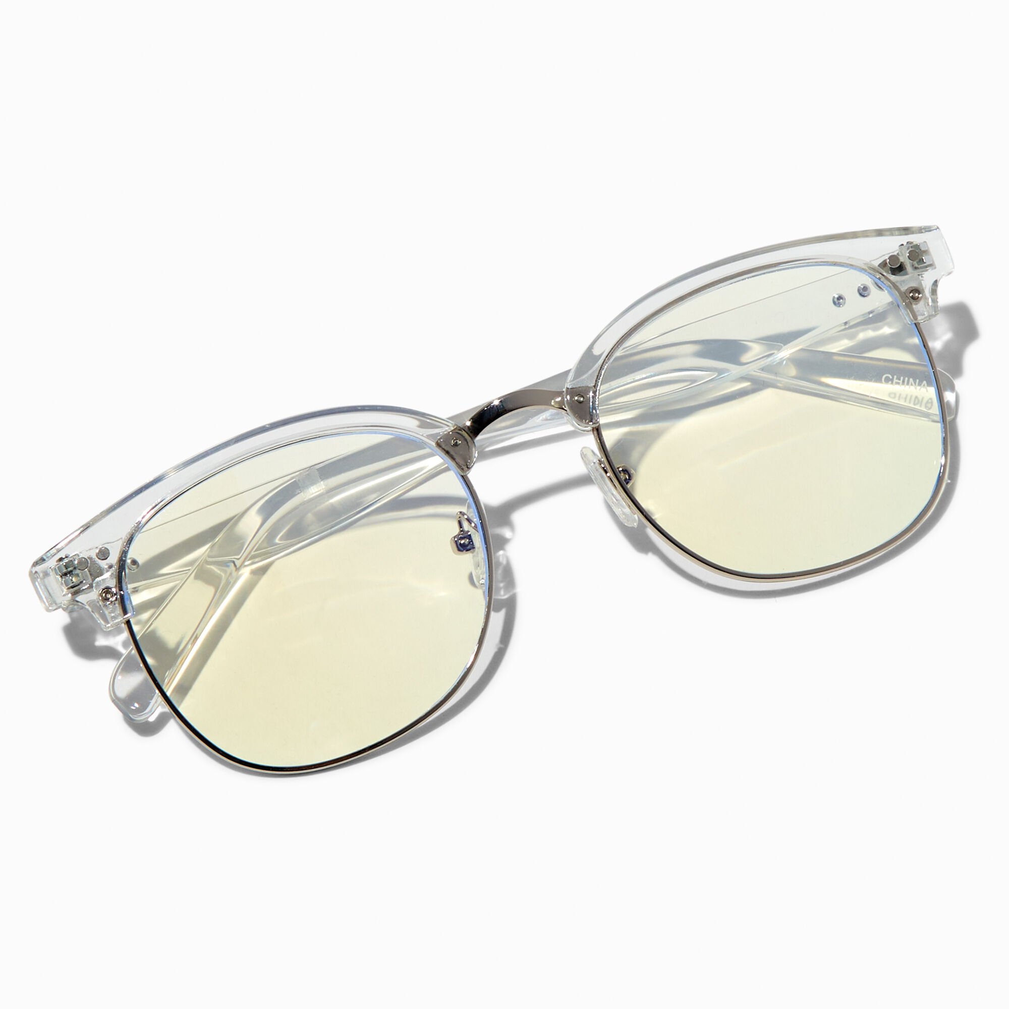 Solar Blue Light Reducing Clear Browline Clear Lens Frames,