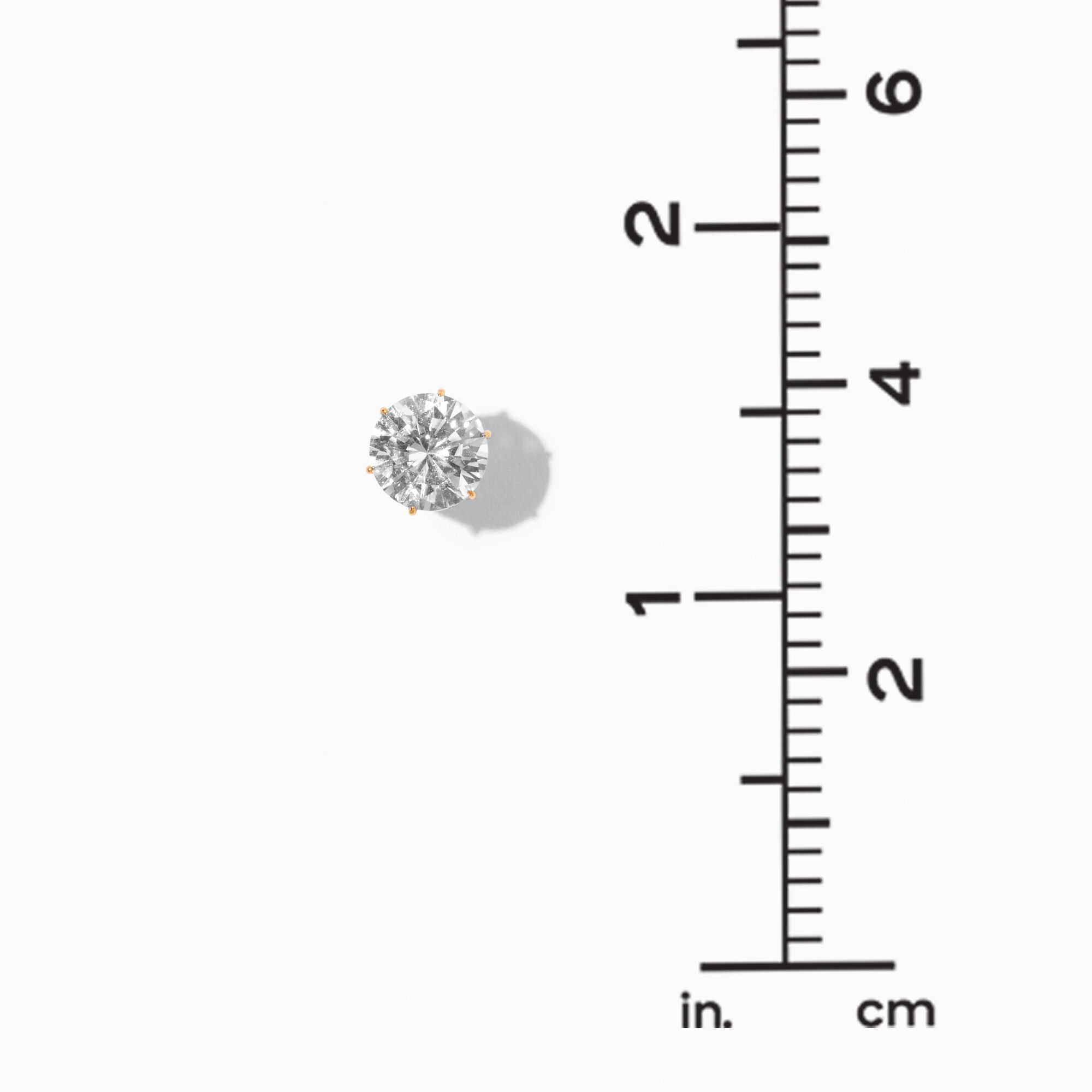 Clous d’oreilles 8 mm serti cupcake en zircon cubique et titane couleur dorée - Collection C Luxe,