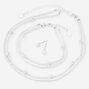 Silver Pearl &amp; Rhinestone Choker Bracelet Earrings Set - 3 Pack,