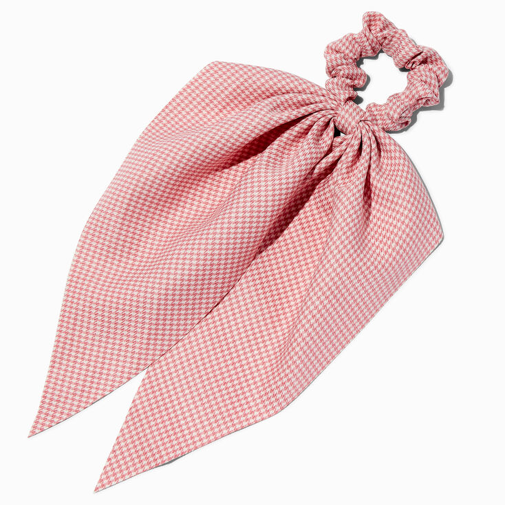 Mean Girls™ x Claire's Pink Houndstooth Long Tail Scrunchie Scarf