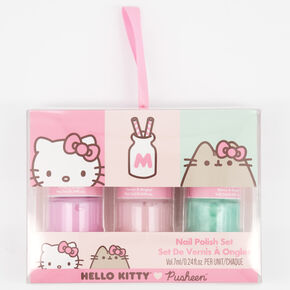Hello Kitty&reg; x Pusheen&reg; Nail Polish Set &ndash; 3 Pack,