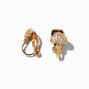 Boucles d&#39;oreilles &agrave; clip champignon en zircon cubique d&#39;imitation couleur dor&eacute;e,
