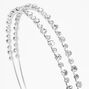 Silver Two Row Rhinestone Headband,