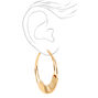 Gold 60MM Spring Double Hoop Earrings,