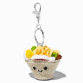 Ramen Noodle Bowl Crocheted Keychain ,