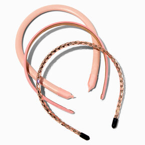 Purple &amp; Pink Square Thin Headbands - 3 Pack ,