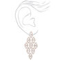 Rose Gold Glass Rhinestone 2.5&quot; Chandelier Earrings,