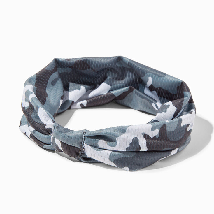 Bandeau nou&eacute; sportif torsad&eacute; camouflage,