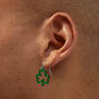 St. Patrick&#39;s Day Glitter Shamrock Cut-Out Drop Earrings,