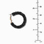 Jet Black Crystal 35MM Hoop Earrings,