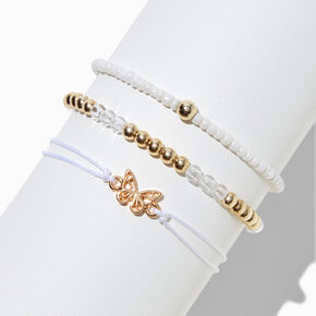 White &#39;&#39;Breathe&#39;&#39; Inspiration Beaded Bracelet Set - 3 Pack,