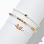 White &#39;&#39;Breathe&#39;&#39; Inspiration Beaded Bracelet Set - 3 Pack,