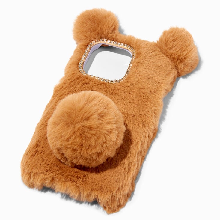 Furry Brown Bear Protective Phone Case - Fits iPhone&reg; 13 Pro,