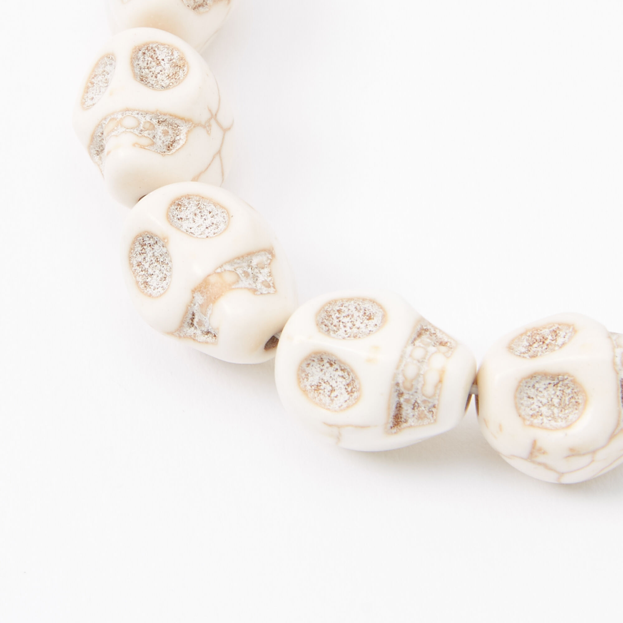 Skull Stretch Bracelet - White,