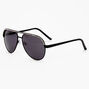 Embellished Aviator Sunglasses - Black,