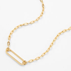 18kt Gold Plated Refined Paperclip Necklace,